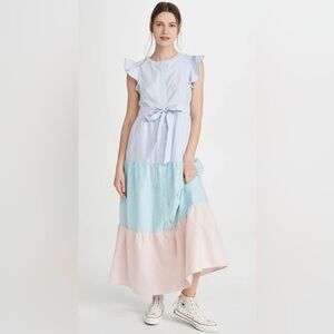 NWT English Factory Colorblock Maxi Dress, Size L